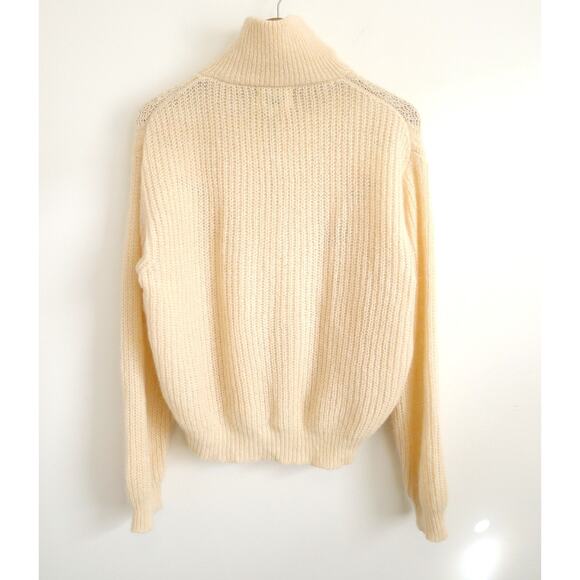 ROUJE PARIS Favin Mohair Wool Half Zip Retro Vintage Sweater Made Italy 34 $265 - Picture 7 of 12